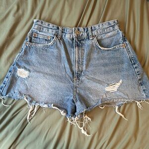 STRADIVARIUS - A-Line Denim Shorts - Size 8